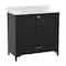 Flash Furniture Haven 36 Inch Bathroom Vanity w/Sink, Storage Cabinet w/Soft Close Doors and Bottom Drawer, Black FS-BN-4-36-KD-BK-GG - alternate 4